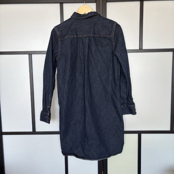 Chaps Womens Dress Blue Denim Long Sleeve Collared Size Medium Preppy Western - Picture 10 of 13